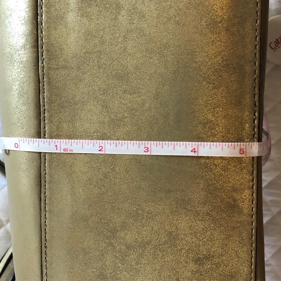 Kate Landry Pewter with gold detail shoulder purse/tote - Picture 9 of 9